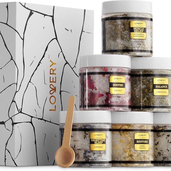 Epsom Bath Salts Gift Set, Relaxing Spa Salt W/Essential Oils, Mothers Day Gifts - Picture 1 of 7